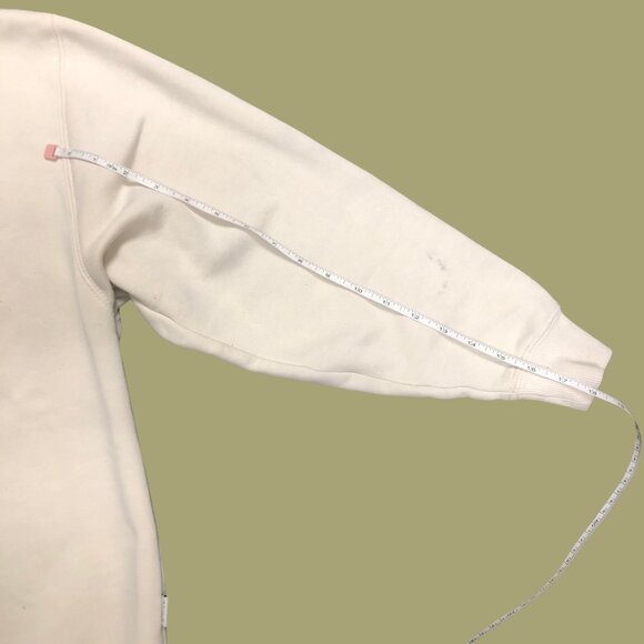 The Base by The Latest Scoop Cream Crewneck Sweatshirt | Minimalist XS - Picture 5 of 8